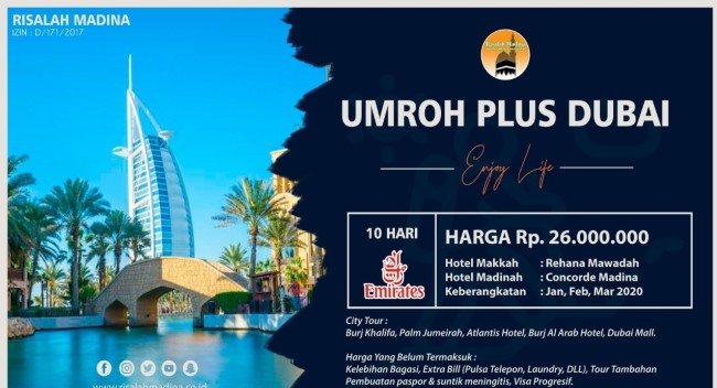 Paket Umroh Plus Dubai 2020